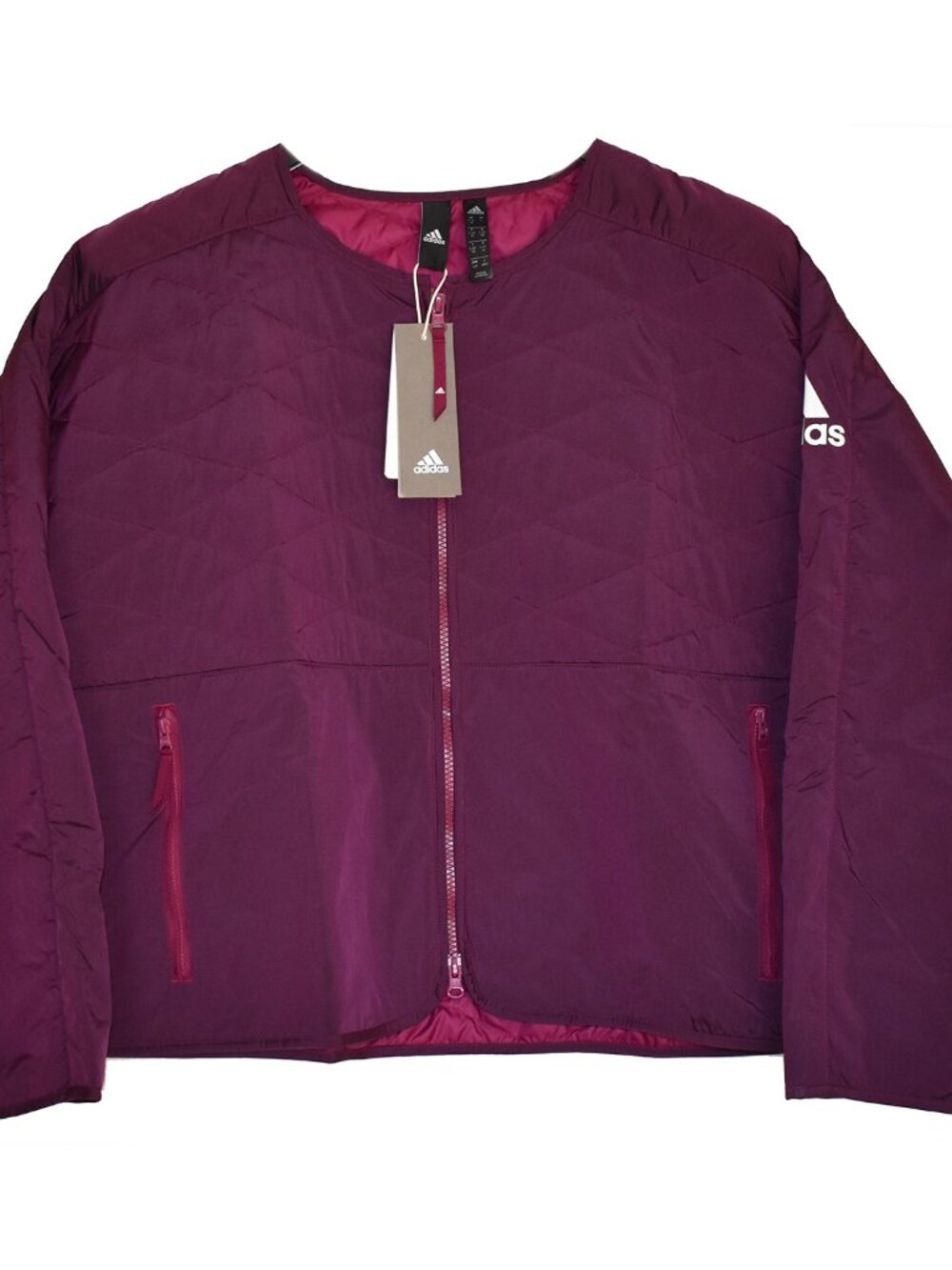 Adidas Women’s Jacket ZNE Padded Softshell Sport Windbreaker Diamond Quilt - Picture 6 of 8